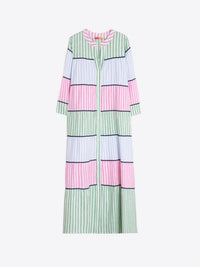 Contrast Trim Midi Dress