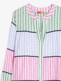 Contrast Trim Midi Dress