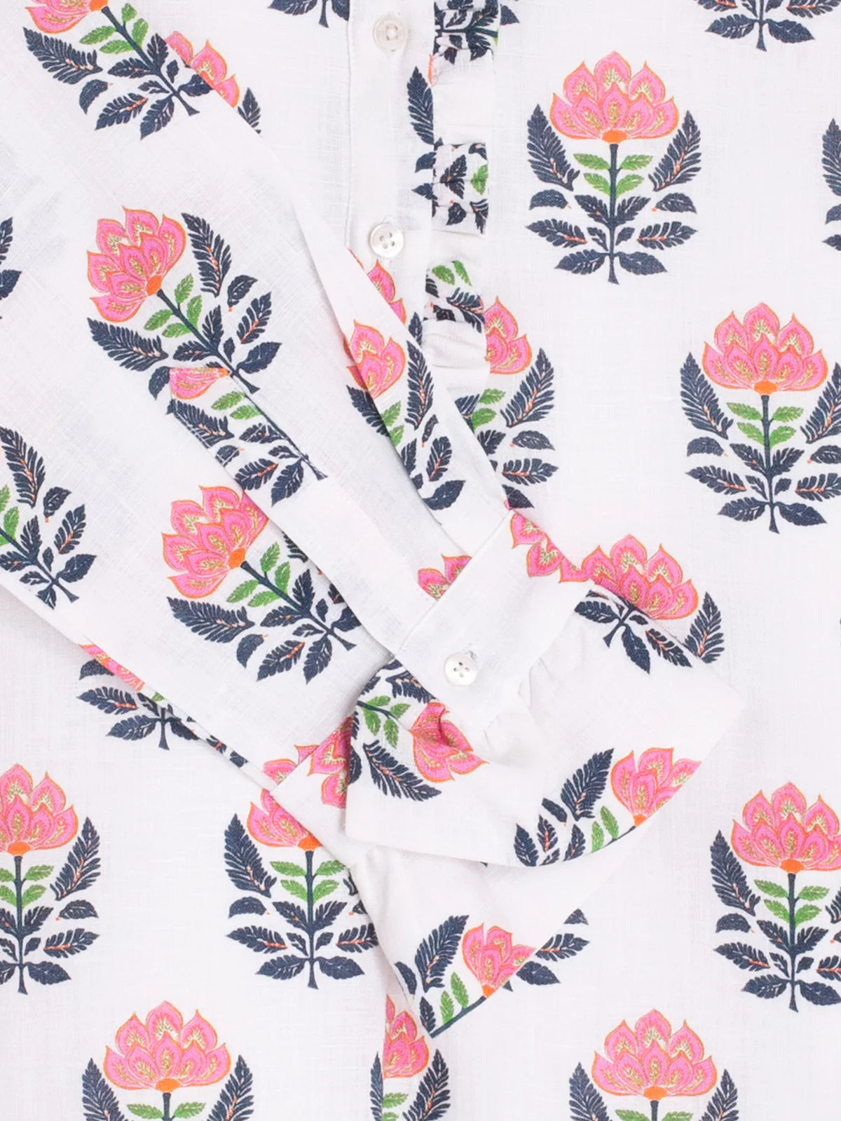 Block Print Floral Shift Dress