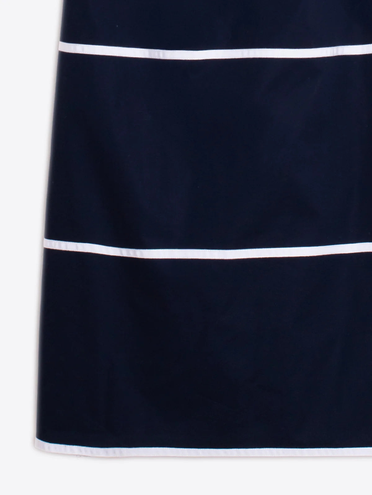 Navy Piped Trim Dress