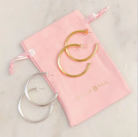 Petite Everybody's Favorite Hoop - Brushed Silver