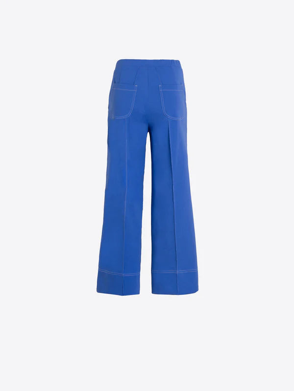Wide Leg Blue Trousers
