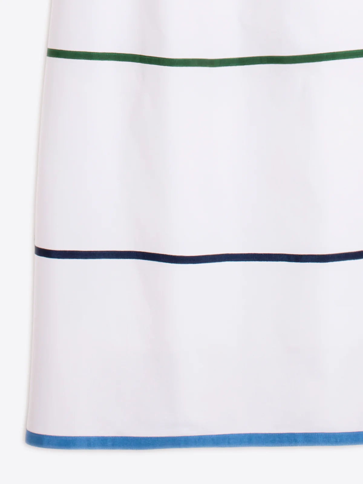 White Piped Trim Midi Dress
