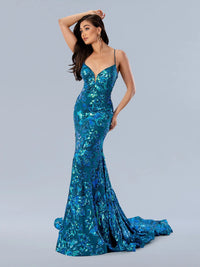 Blue She's Not Afraid Gown - SC-24239