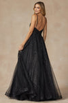 Embroidered Bodice Ball Gown | Black