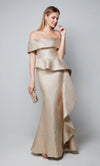 Gold Off Shoulder Gown - AP-27612