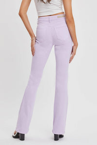 Lavender Mid-Rise Flare Jean