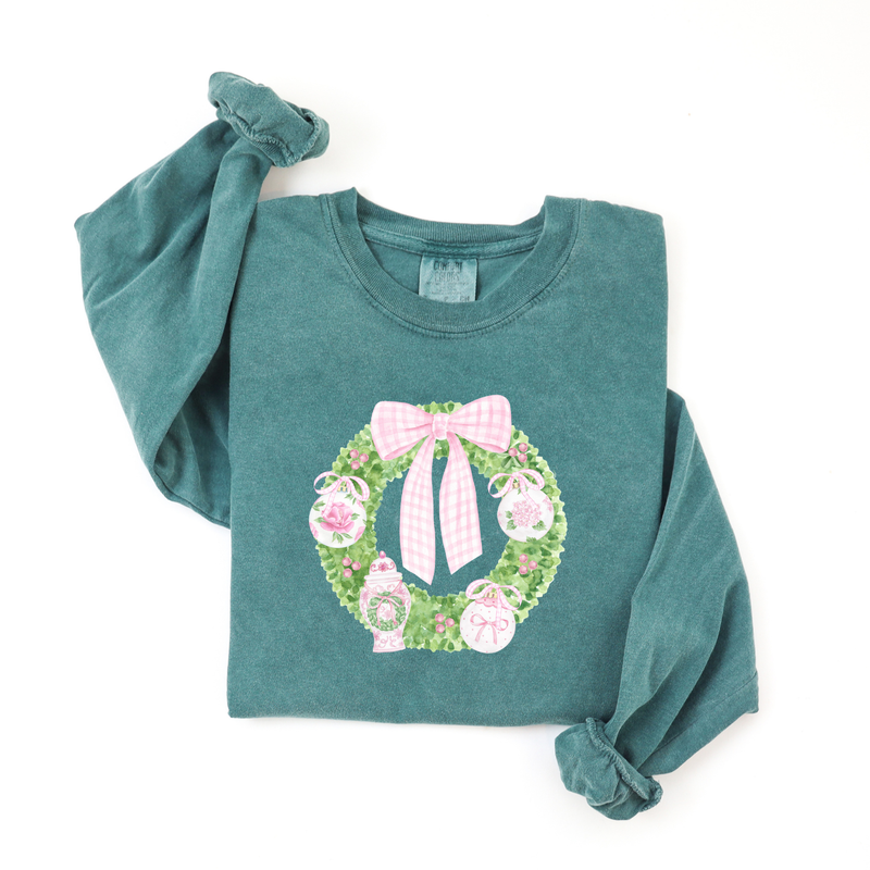 Christmas Wreath Long Sleeve Tee