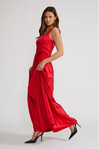 Nova Red Satin Dress