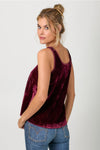 Burgundy Velvet Tank