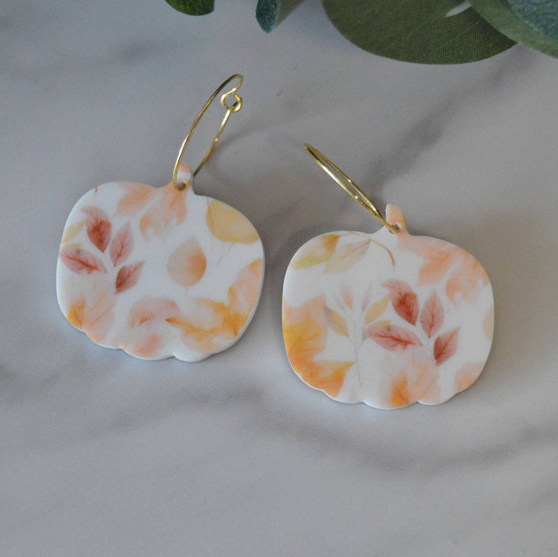 Pumpkin Leaf Earrings