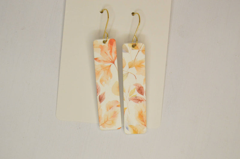 Fall Leaf Bar Earrings