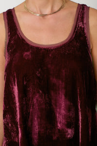 Burgundy Velvet Tank