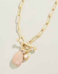 Suzy Toggle Necklace Blush Pink