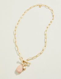Suzy Toggle Necklace Blush Pink