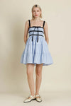 Contract Trim Mini Dress