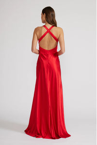 Nova Red Satin Dress