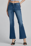 Dark Mid-Rise Flare Jean