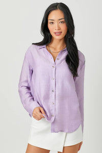 Nancy Lavender Button Down