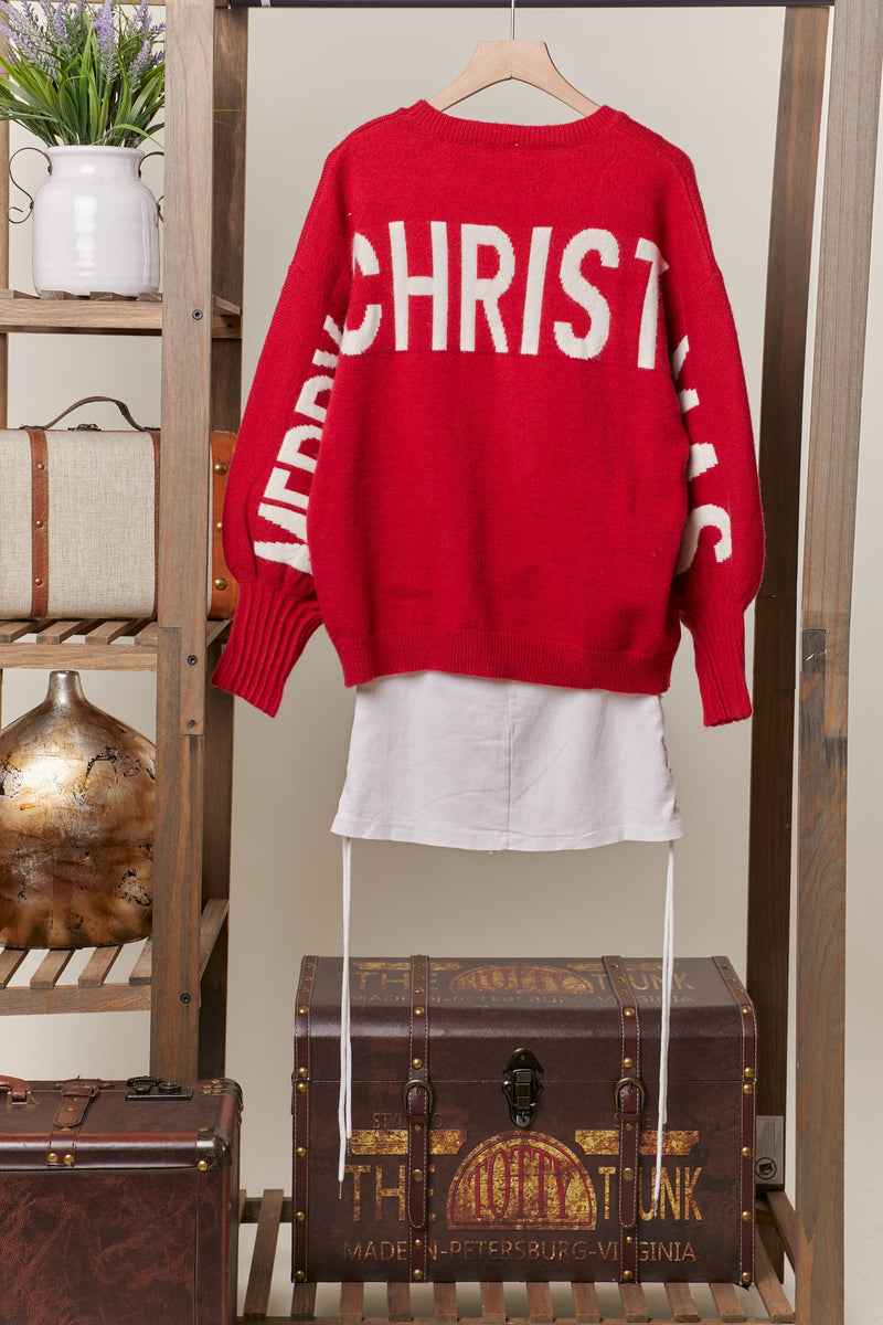 Red Christmas Spirit Sweater