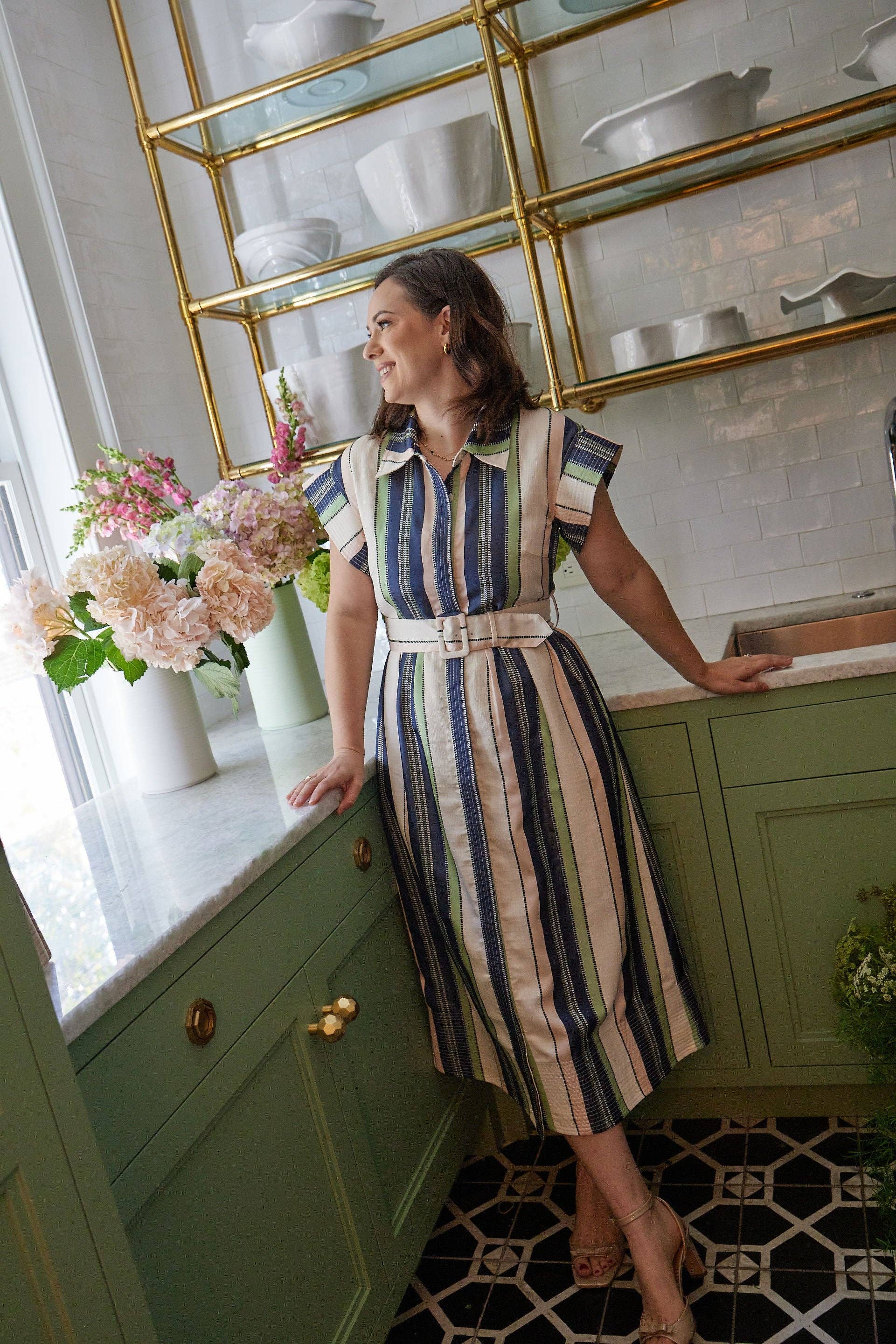 Harper Dress in Coastal Stripe