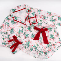 Mistletoast Satin Short PJ Set