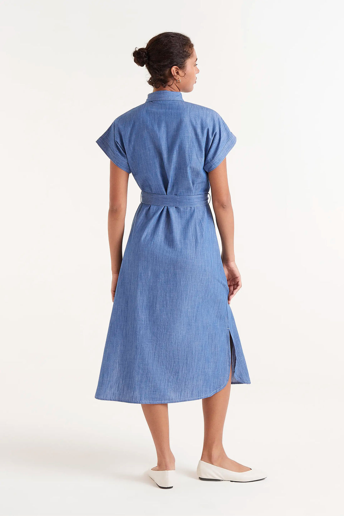 Denim Midi Shirt Dress