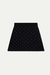 Jacquard Polka-Dot Mini Skirt