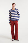 Navy & White Striped Sweater