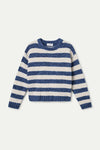 Navy & White Striped Sweater