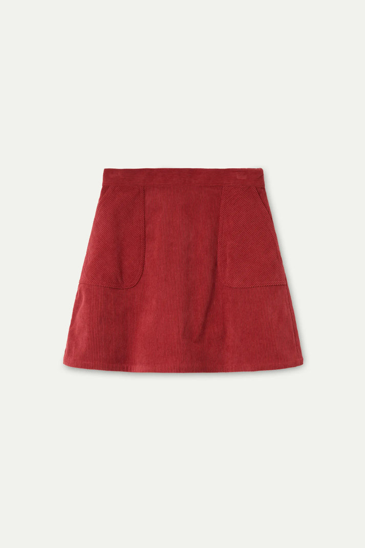 Brown Corduroy Mini Skirt