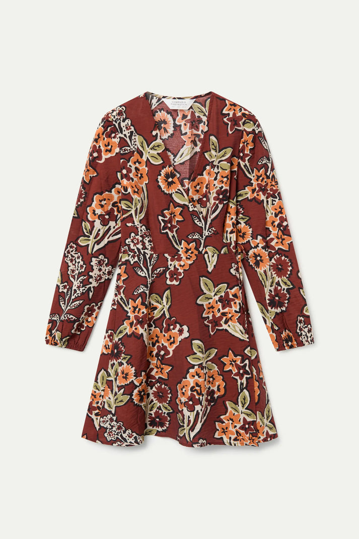 Mini Crepe Wrap Dress