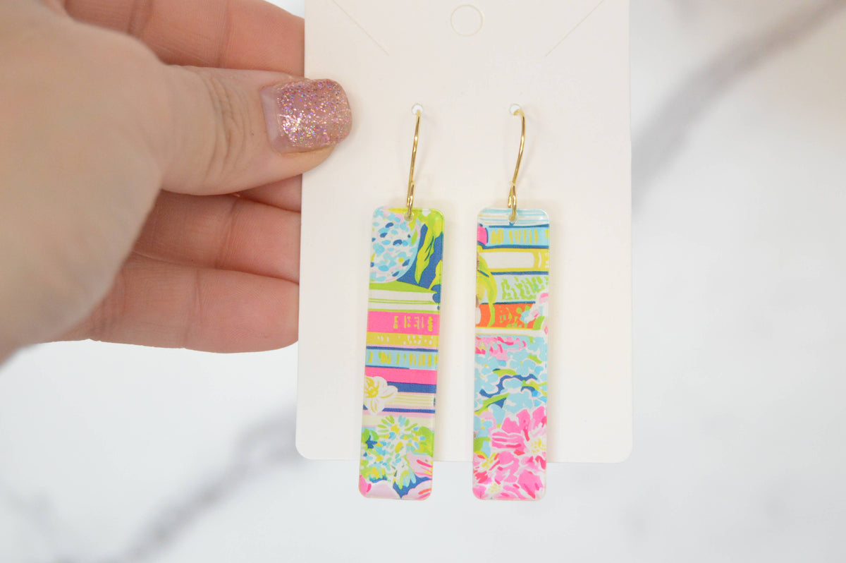 Preppy Book Earrings