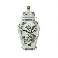 Primrose & Lotus Hand-Painted Temple Jar
