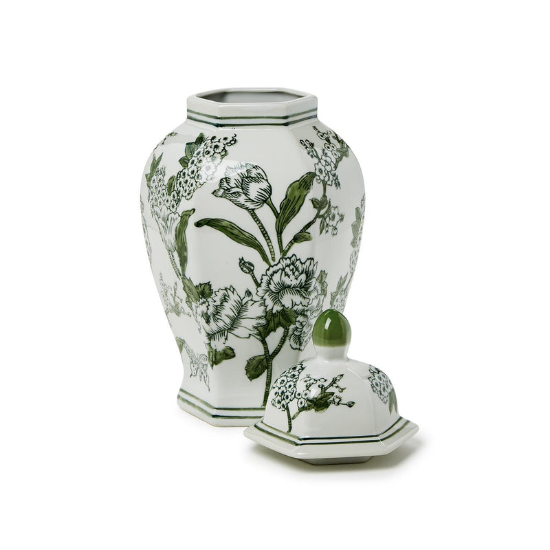 Primrose & Lotus Hand-Painted Temple Jar