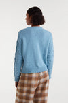 Blue Cable Knit Sweater