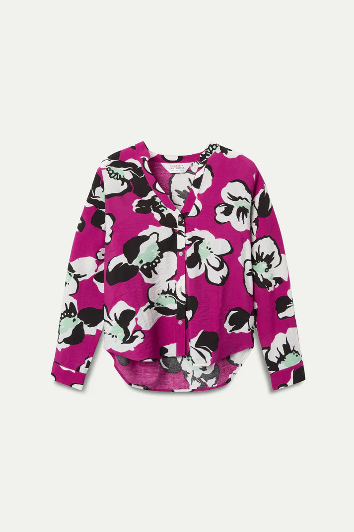 Vivid Viola Crepe Blouse