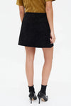 Velvet Jeweled Mini Skirt