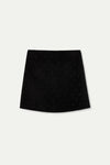 Velvet Jeweled Mini Skirt