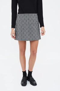 Heart Print Mini Skirt