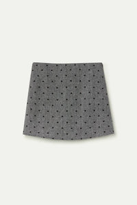 Heart Print Mini Skirt