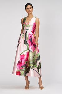 Regina Tea Length Dress - Blush