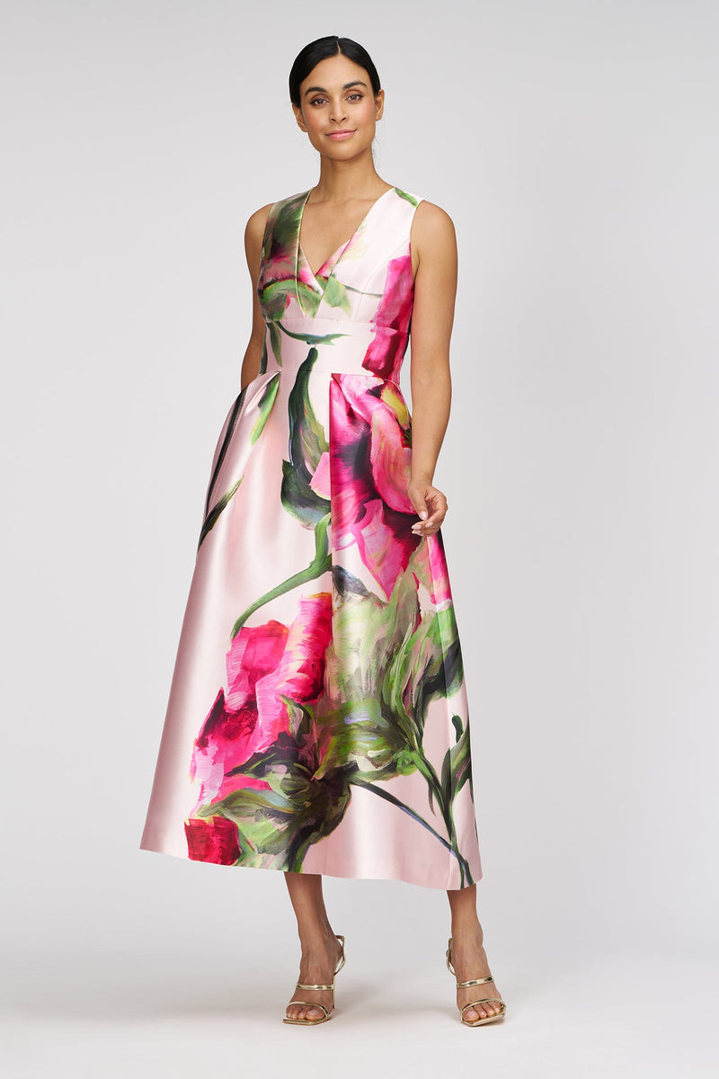 Regina Tea Length Dress - Blush
