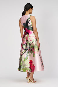 Regina Tea Length Dress - Blush