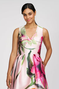 Regina Tea Length Dress - Blush