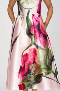 Regina Tea Length Dress - Blush
