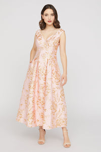 Saylor Tea Length Dress | Blush