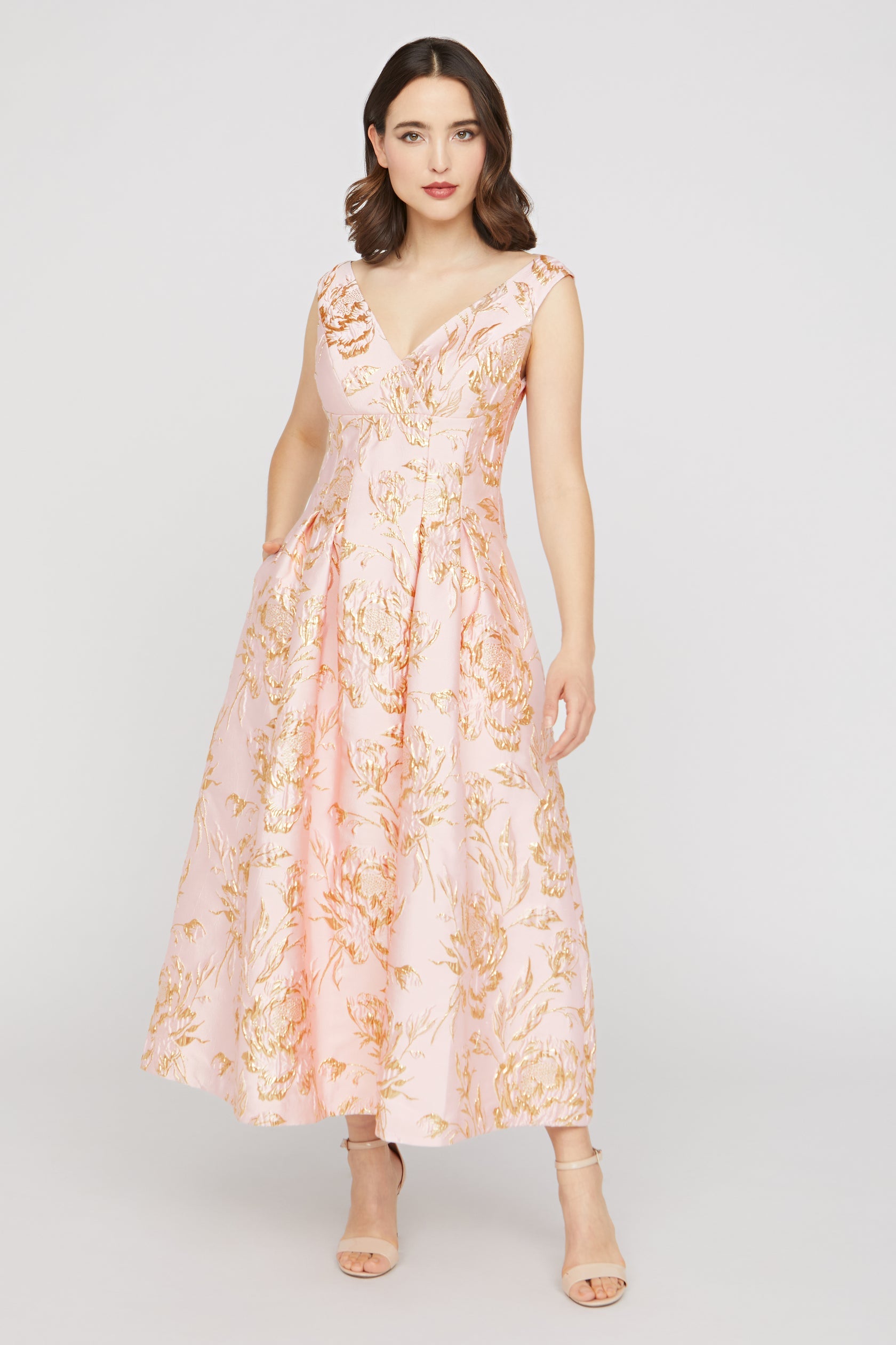 Saylor Tea Length Dress | Blush