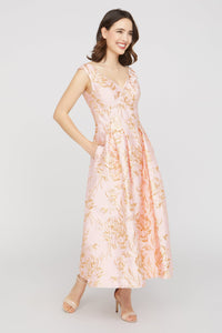 Saylor Tea Length Dress | Blush