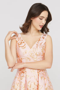 Saylor Tea Length Dress | Blush